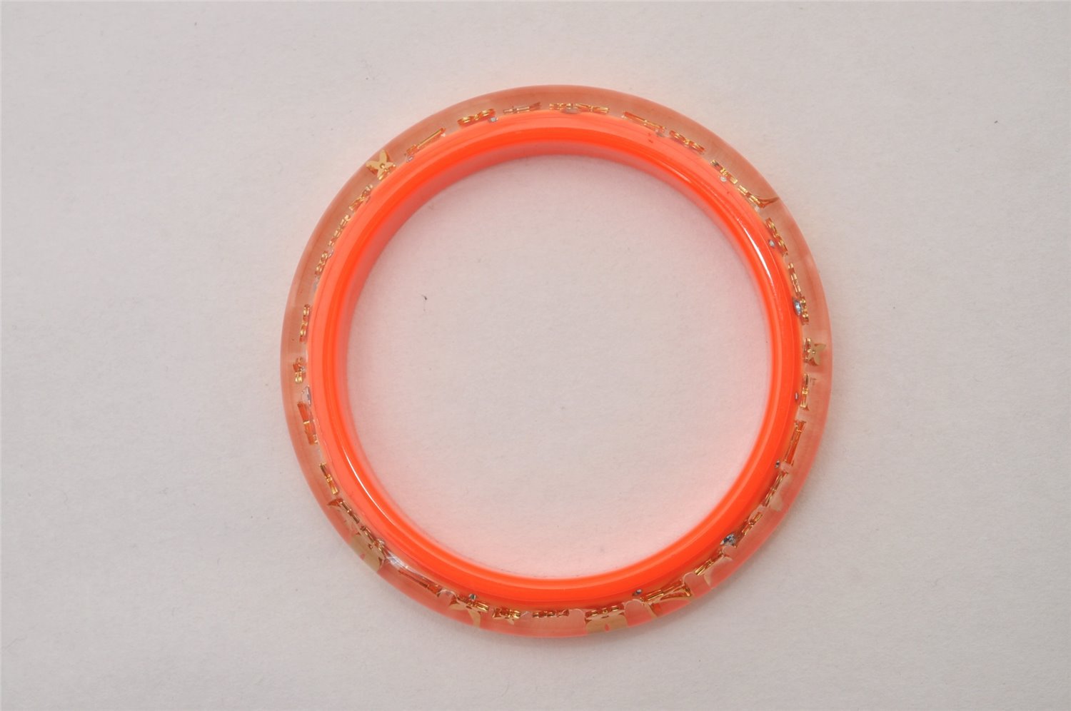 Authentic Louis Vuitton Uncle John TPM Bangle Bracelet Orange LV Box 6286I