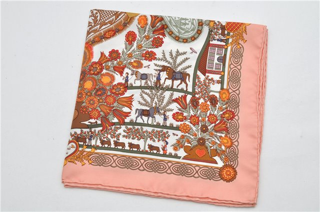 Authentic HERMES Petit Carre 40 Scarf Handkerchief 