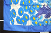 Authentic HERMES Carre 90 Scarf "FLEURS et CARLINES" Silk Blue 6290F