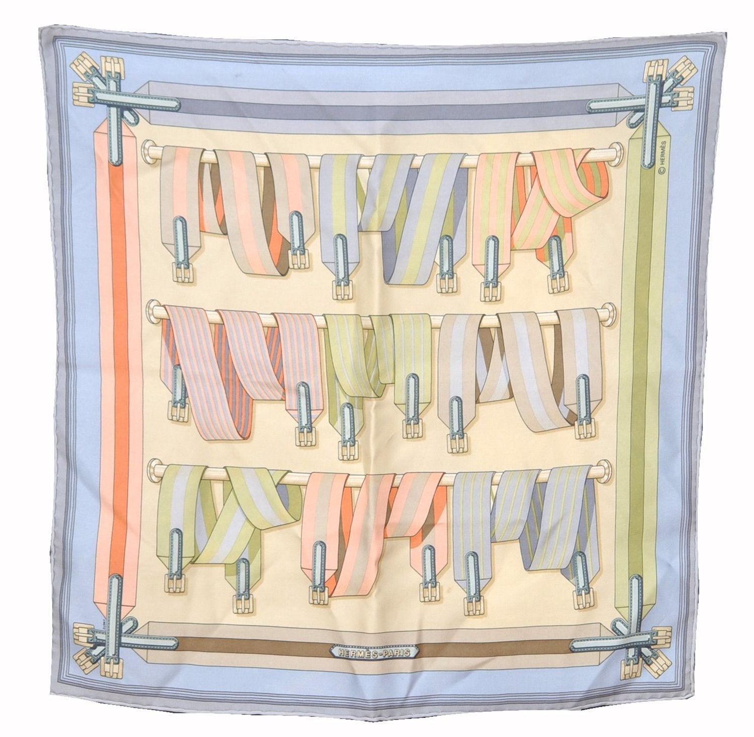 Auth HERMES Petit Carre 40 Scarf Handkerchief 