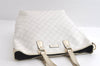Authentic GUCCI Vintage Shoulder Tote Bag GG PVC Enamel 189896 White 6292I