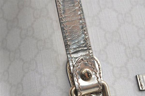 Authentic GUCCI Vintage Shoulder Tote Bag GG PVC Enamel 189896 White 6292I