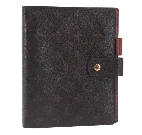 Authentic Louis Vuitton Monogram Agenda GM Day Planner Cover R20106 LV 6293D
