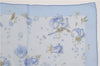 Authentic HERMES Petit Carre 40 Scarf Handkerchief "LA ROSEE" Silk Blue 6293F