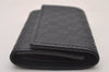 Authentic GUCCI Micro Guccissima 6 Key Case Holder Leather 150402 Navy 6293I