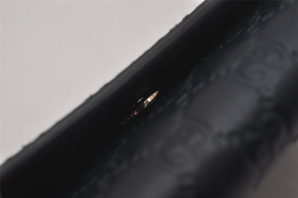 Authentic GUCCI Micro Guccissima 6 Key Case Holder Leather 150402 Navy 6293I