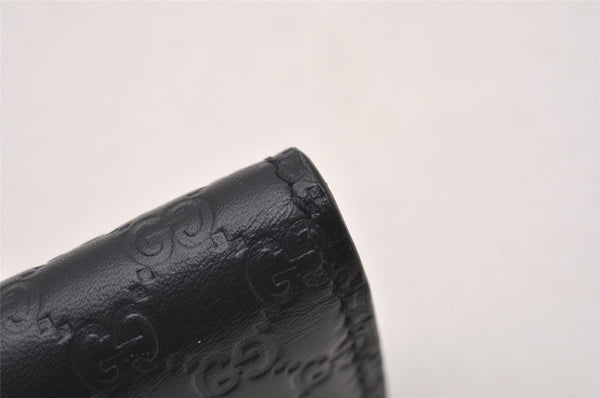 Authentic GUCCI Micro Guccissima 6 Key Case Holder Leather 150402 Navy 6293I