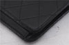 Authentic CHANEL Lamb Skin Matelasse Bifold Long Wallet Purse Black CC 6295D