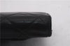 Authentic CHANEL Lamb Skin Matelasse Bifold Long Wallet Purse Black CC 6295D