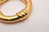 Authentic HERMES Scarf Ring Bouee Circle Design Gold Tone Box 6295I