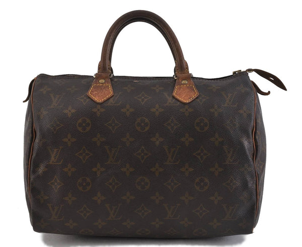 Authentic LOUIS VUITTON Monogram Speedy 30 Hand Bag Purse M41526 LV 6296C