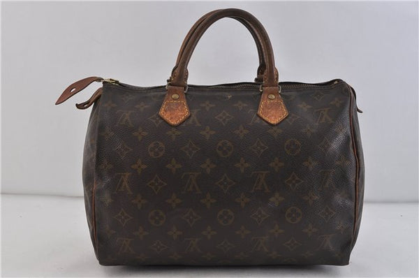 Authentic LOUIS VUITTON Monogram Speedy 30 Hand Bag Purse M41526 LV 6296C