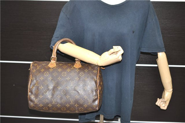 Authentic LOUIS VUITTON Monogram Speedy 30 Hand Bag Purse M41526 LV 6296C