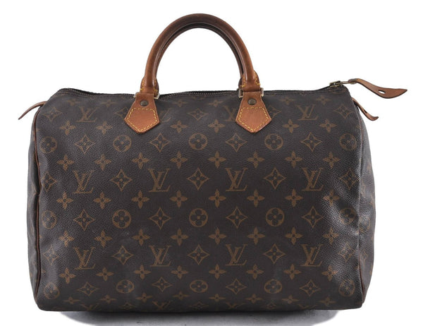 Authentic LOUIS VUITTON Monogram Speedy 35 Hand Bag M41524 LV 6297C