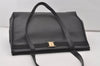 Authentic Salvatore Ferragamo Vara Leather Shoulder Tote Bag Black SF 6298I