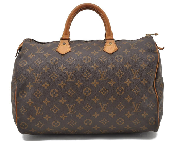 Authentic LOUIS VUITTON Monogram Speedy 35 Hand Bag M41524 LV 6299C