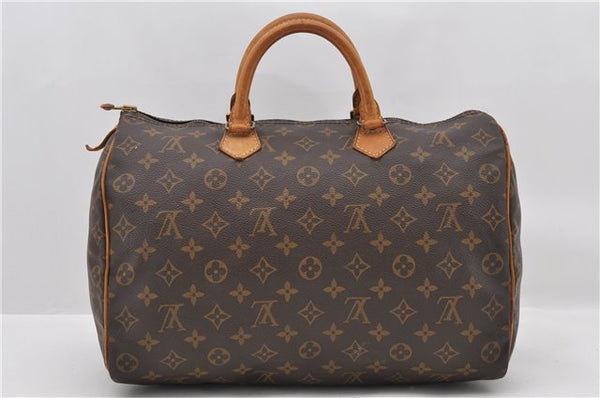 Authentic LOUIS VUITTON Monogram Speedy 35 Hand Bag M41524 LV 6299C