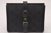 Authentic GUCCI Jackie Agenda Notebook Cover Purse GG Canvas Leather Black 6301I