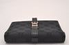Authentic GUCCI Jackie Agenda Notebook Cover Purse GG Canvas Leather Black 6301I