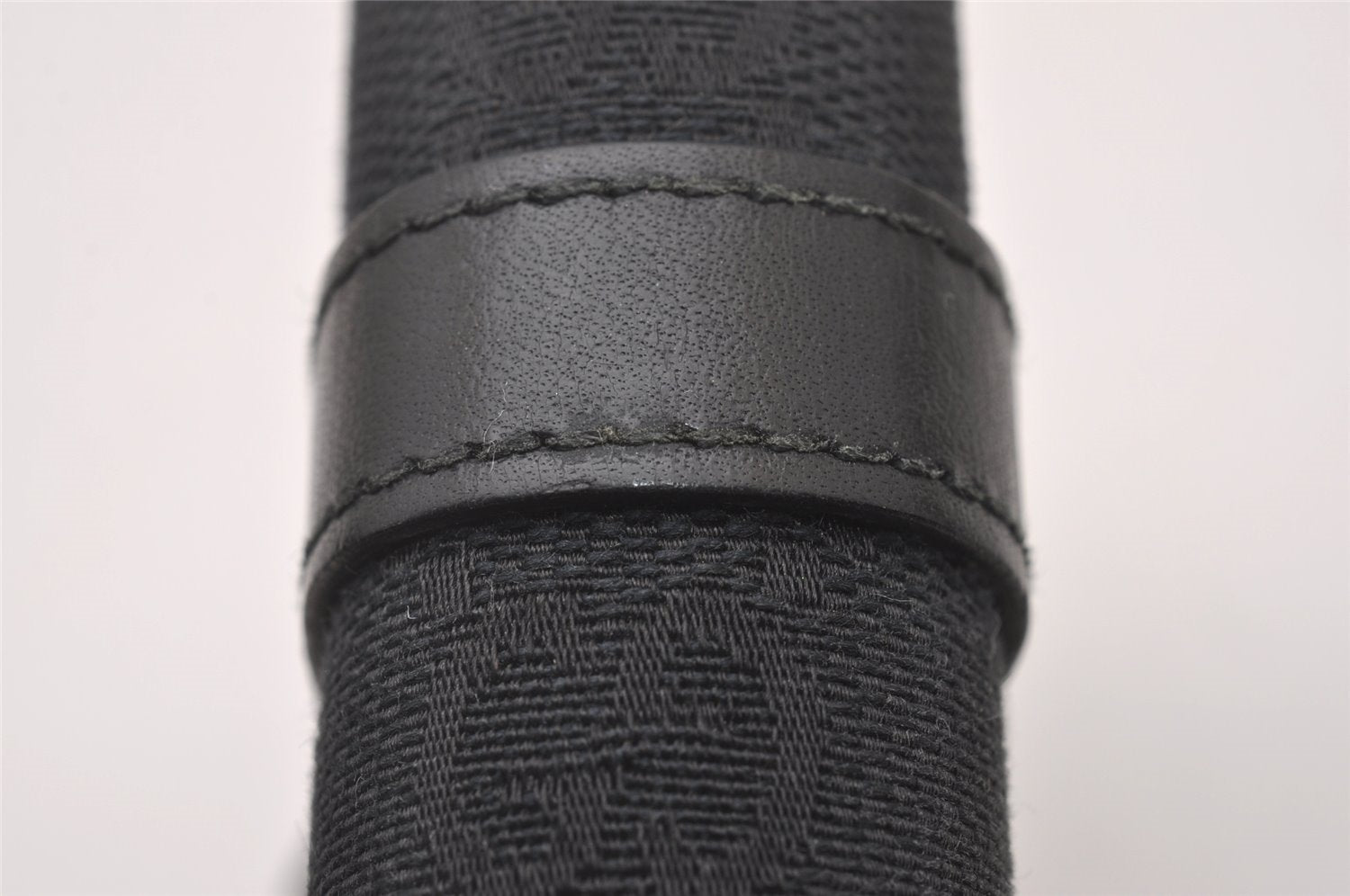 Authentic GUCCI Jackie Agenda Notebook Cover Purse GG Canvas Leather Black 6301I