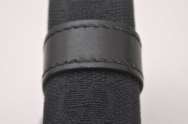 Authentic GUCCI Jackie Agenda Notebook Cover Purse GG Canvas Leather Black 6301I