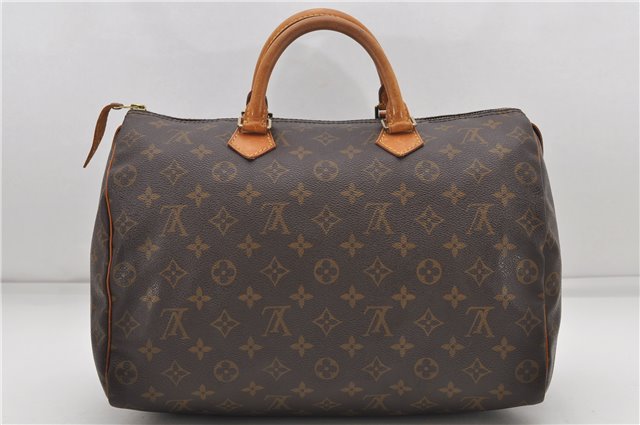 Authentic Louis Vuitton Monogram Speedy 35 Hand Boston Bag M41524 LV 6303D