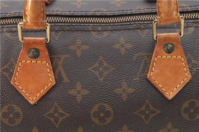 Authentic Louis Vuitton Monogram Speedy 35 Hand Boston Bag M41524 LV 6303D