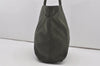 Authentic PRADA Vintage Nylon Tessuto Leather Shoulder Bag Green 6304I