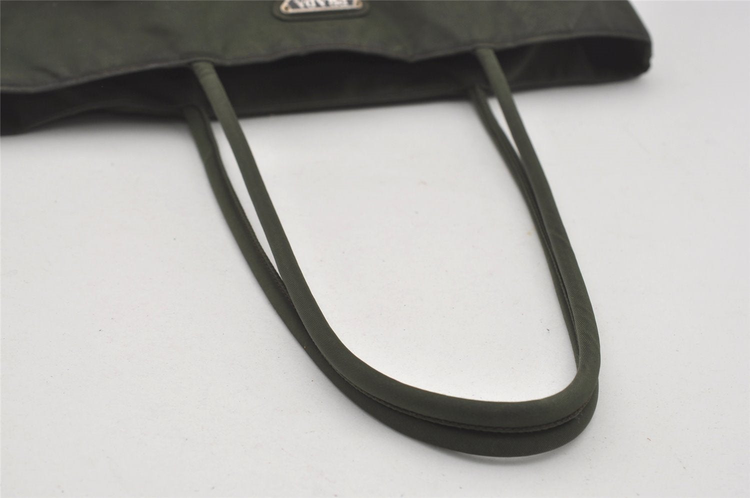 Authentic PRADA Vintage Nylon Tessuto Leather Shoulder Bag Green 6304I