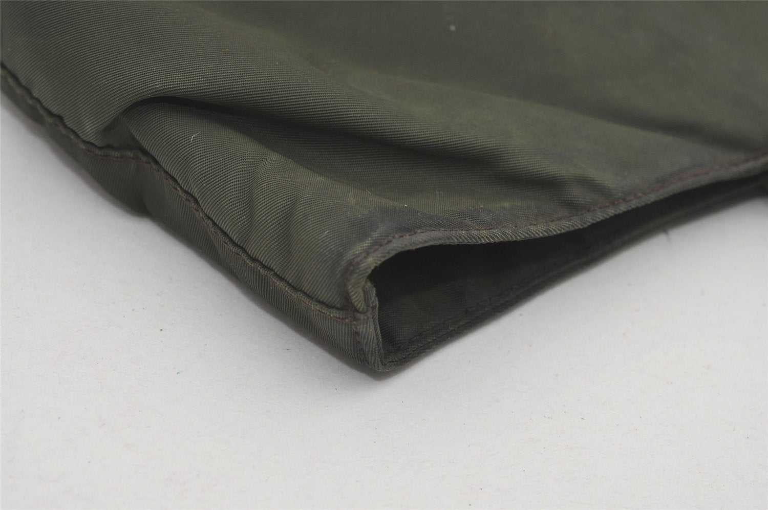 Authentic PRADA Vintage Nylon Tessuto Leather Shoulder Bag Green 6304I