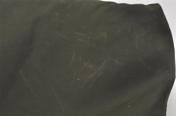 Authentic PRADA Vintage Nylon Tessuto Leather Shoulder Bag Green 6304I