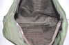 Authentic PRADA Vintage Nylon Tessuto Leather Shoulder Bag Green 6304I