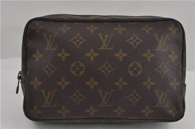 Auth Louis Vuitton Monogram Trousse Toilette 23 Clutch Hand Bag M47524 LV 6305D