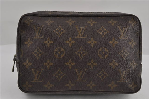 Auth Louis Vuitton Monogram Trousse Toilette 23 Clutch Hand Bag M47524 LV 6305D