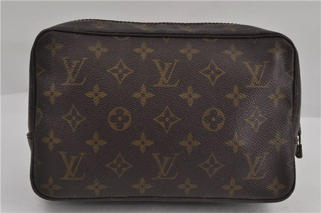 Auth Louis Vuitton Monogram Trousse Toilette 23 Clutch Hand Bag M47524 LV 6305D