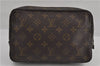 Auth Louis Vuitton Monogram Trousse Toilette 23 Clutch Hand Bag M47524 LV 6305D