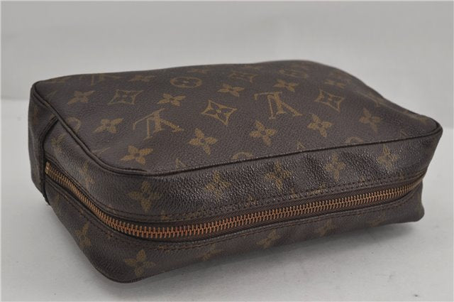 Auth Louis Vuitton Monogram Trousse Toilette 23 Clutch Hand Bag M47524 LV 6305D