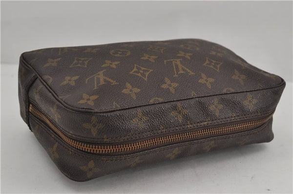 Auth Louis Vuitton Monogram Trousse Toilette 23 Clutch Hand Bag M47524 LV 6305D