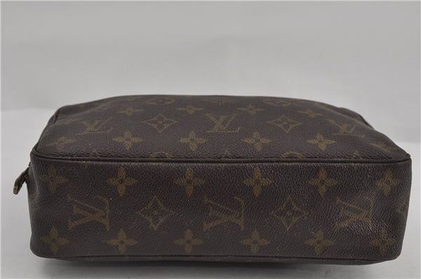 Auth Louis Vuitton Monogram Trousse Toilette 23 Clutch Hand Bag M47524 LV 6305D