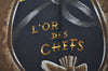 Authentic HERMES Carre 90 Scarf "L'OR DES CHEFS" Silk Black Box 6305I