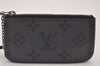 Auth Louis Vuitton Monogram Eclipse Pochette Cles Coin Purse Bi-color Box 6306I