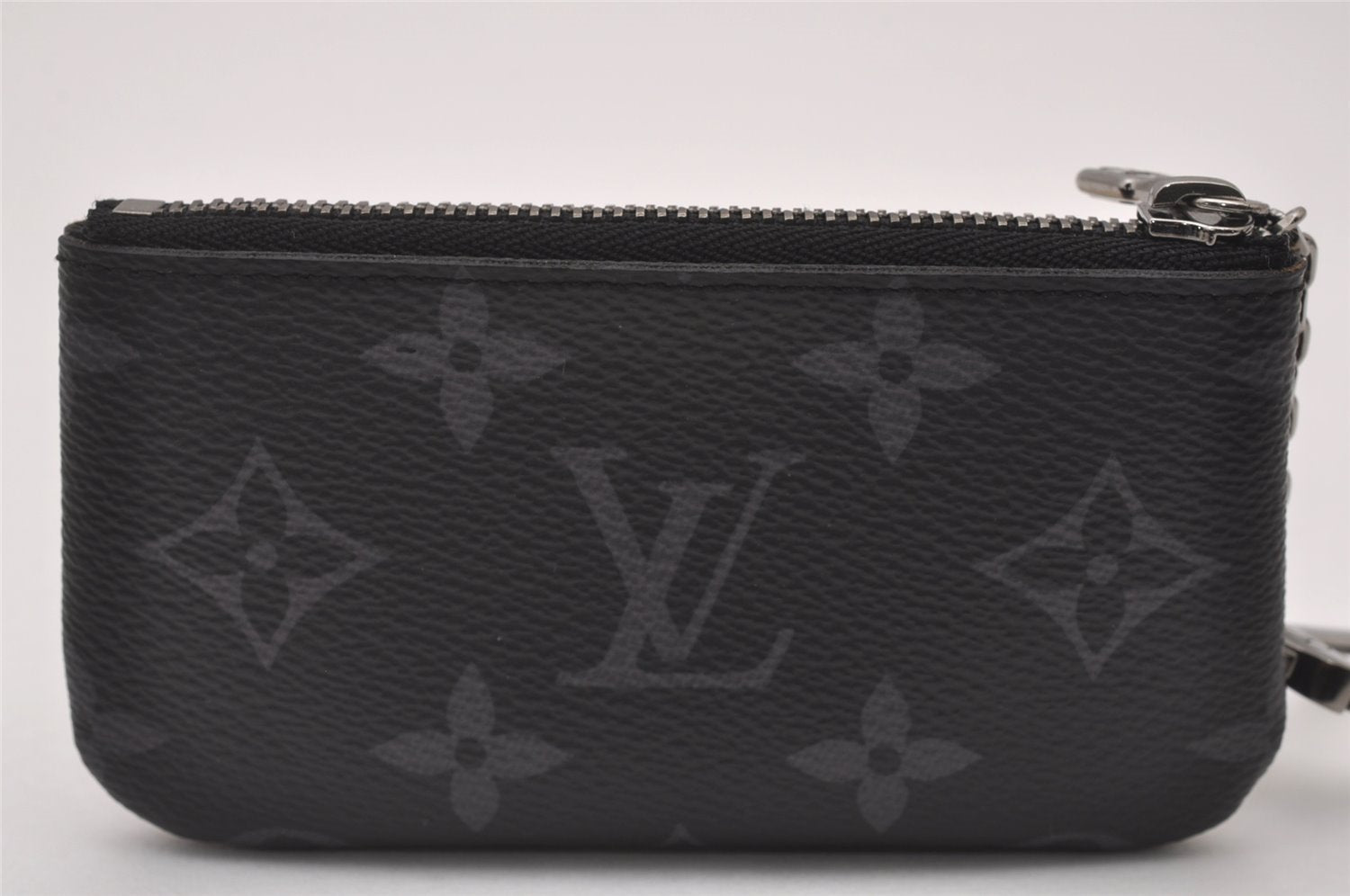 Auth Louis Vuitton Monogram Eclipse Pochette Cles Coin Purse Bi-color Box 6306I