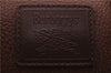 Authentic Burberrys Vintage Leather Hand Boston Bag Brown 6307D