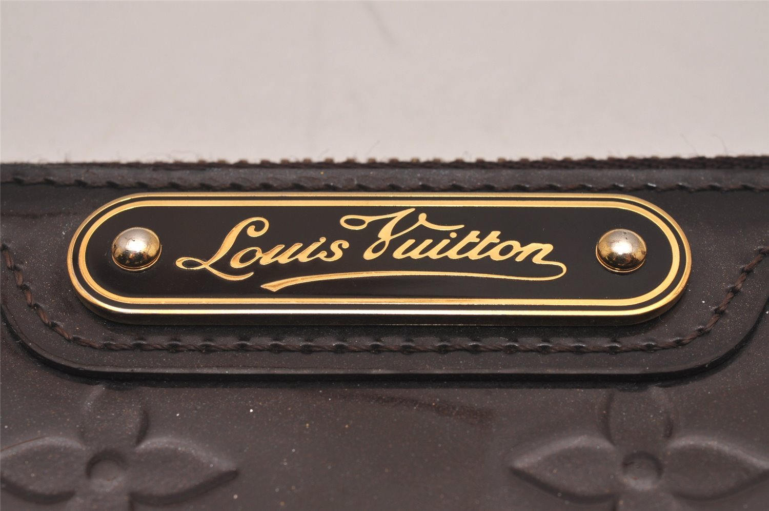 Auth Louis Vuitton Vernis Pochette Cles NM Coin Purse M93557 Wine Red Box 6307I