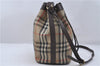 Authentic Burberrys Nova Check Shoulder Cross Body Bag Canvas Beige 6308D