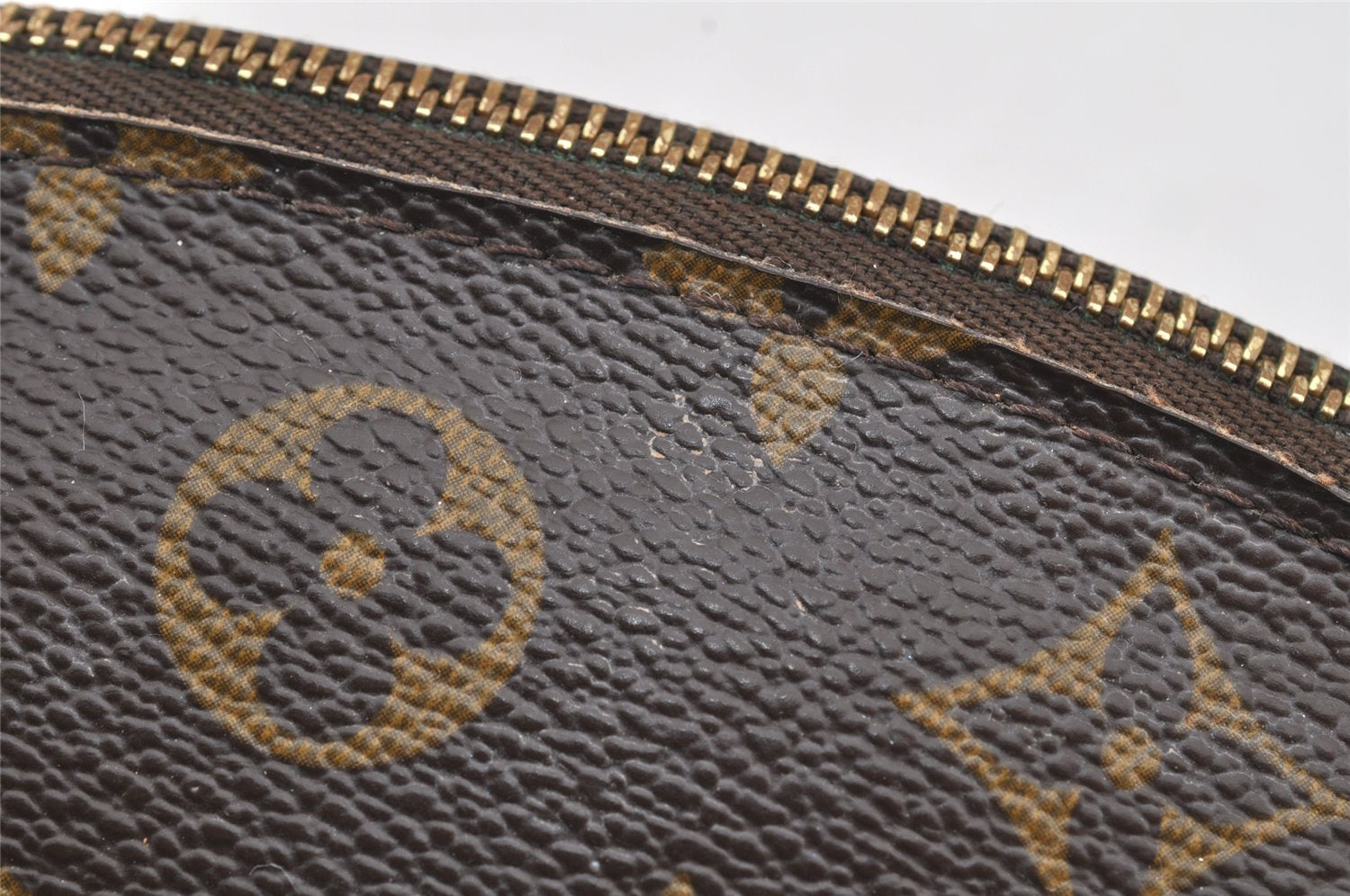 Authentic Louis Vuitton Monogram Pochette Cosmetic Pouch M47515 LV 6308I