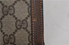 Authentic GUCCI Web Sherry Line Clutch Hand Bag Purse GG PVC Leather Brown 6309D