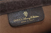 Authentic GUCCI Web Sherry Line Clutch Hand Bag Purse GG PVC Leather Brown 6309D