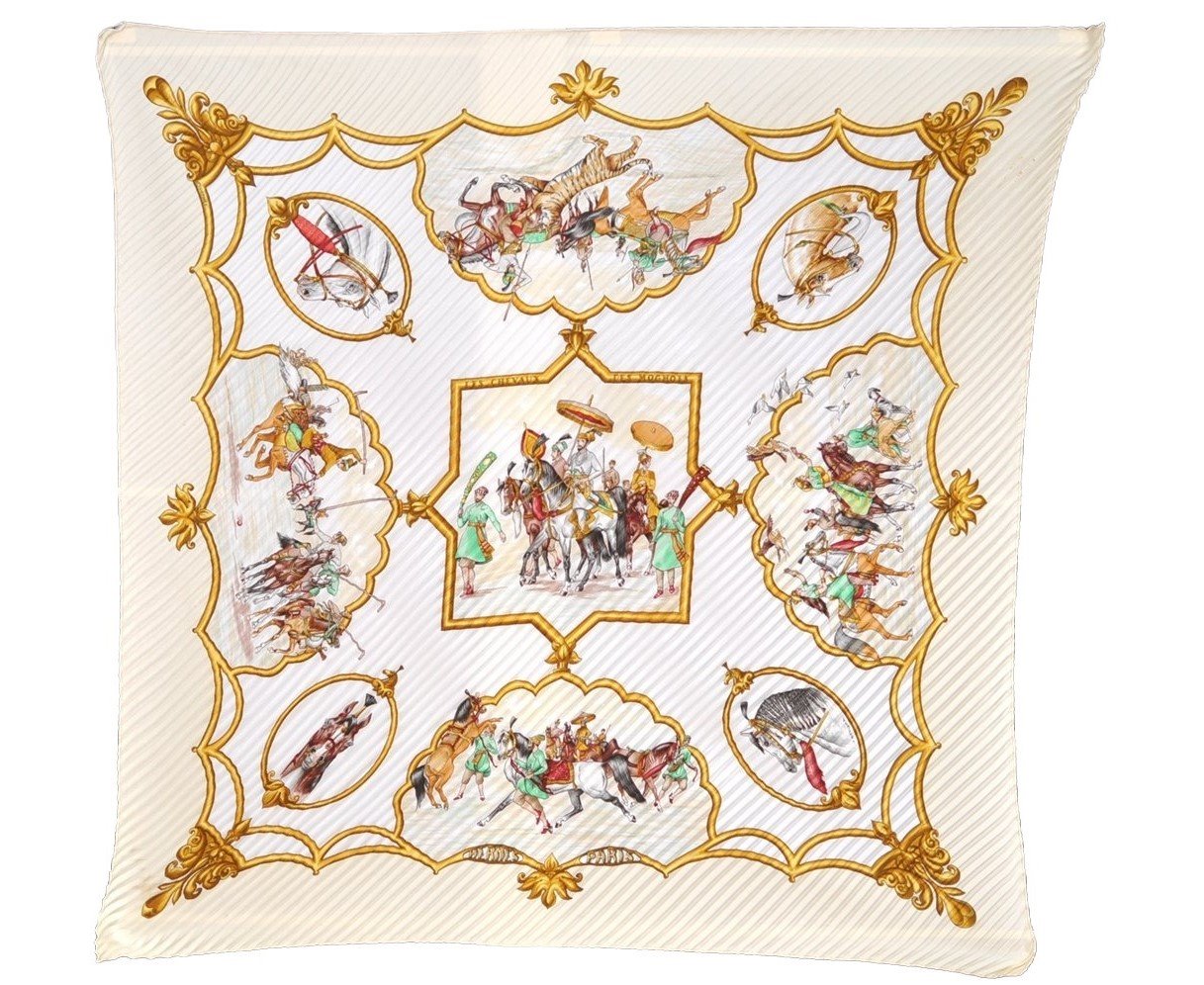 Authentic HERMES Pleats Scarf 