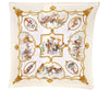 Authentic HERMES Pleats Scarf "LES CHEVAUX DES MOGHOLS" Silk White Box 6309I